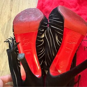 Women’s Christian Louboutin fringe heels size 38.5